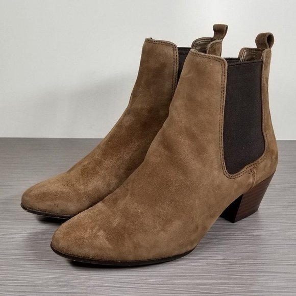 Sam Edelman Ressa Bootie, Brown Suede & Fabric, Womens Size 6.5 M / 36.5 - Picture 3 of 12